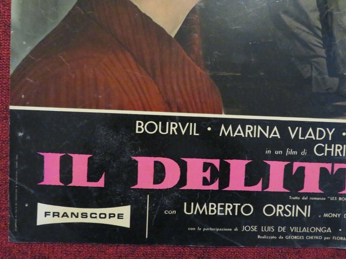IL DELITTO DUPRE / DONT TEMPT THE DEVIL ITALIAN FOTOBUSTA POSTER 1963 Movie posters