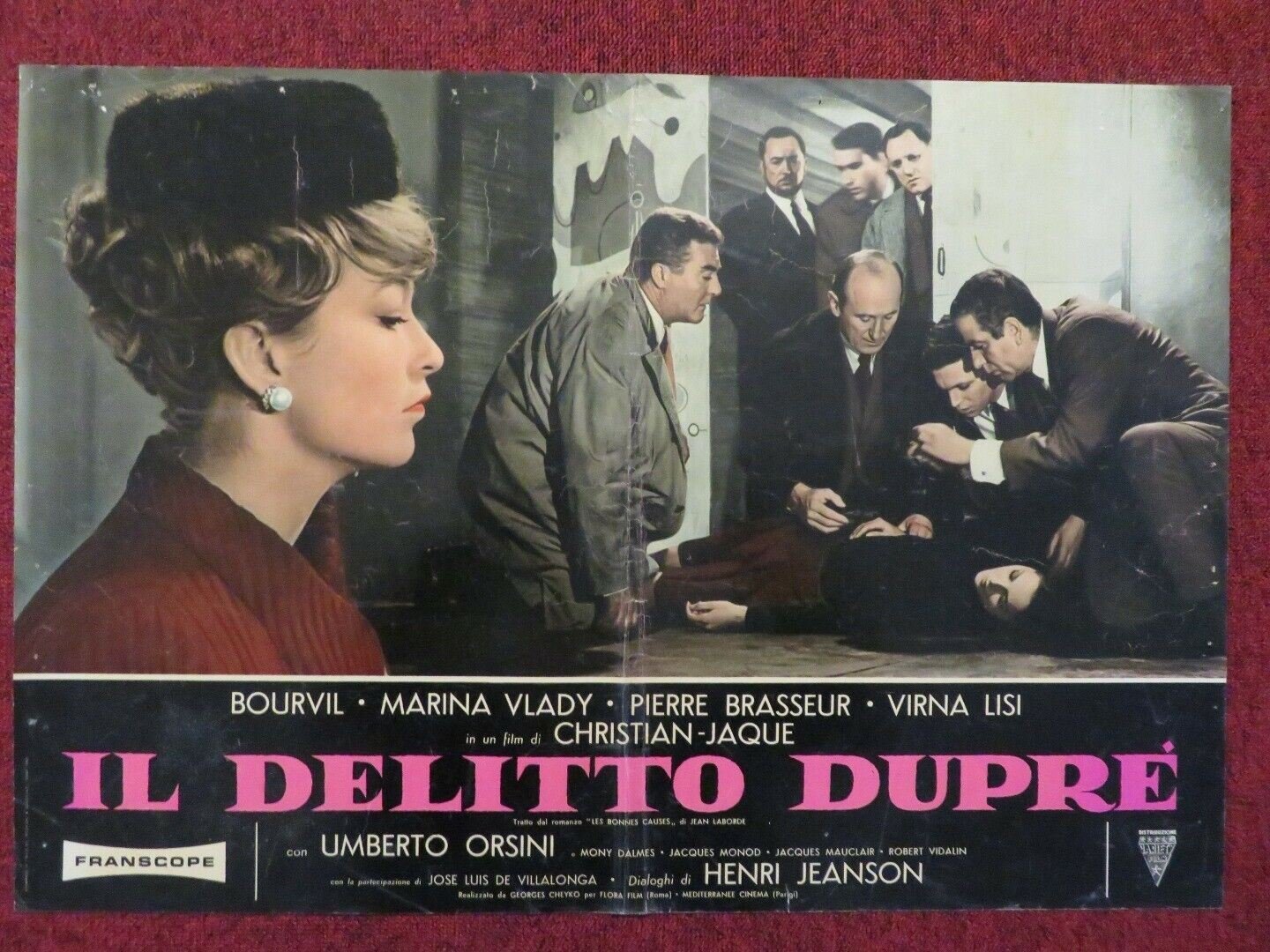 IL DELITTO DUPRE / DONT TEMPT THE DEVIL ITALIAN FOTOBUSTA POSTER 1963 Movie posters