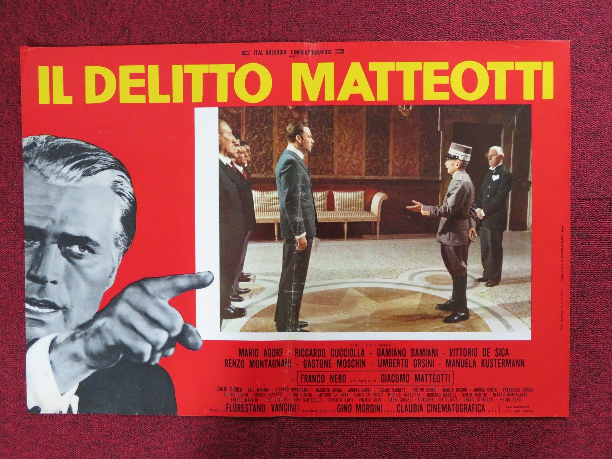 IL DELITTO MATTEOTTI - B ITALIAN FOTOBUSTA POSTER MARIO ADORF CUCCIOLLA 1973 Rendezvous Cinema Movie posters