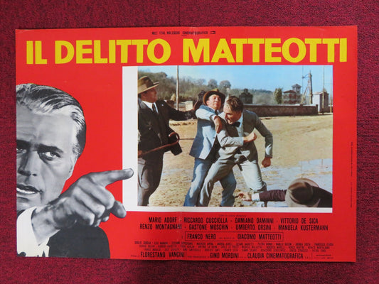 IL DELITTO MATTEOTTI - C ITALIAN FOTOBUSTA POSTER MARIO ADORF CUCCIOLLA 1973 Rendezvous Cinema Movie posters