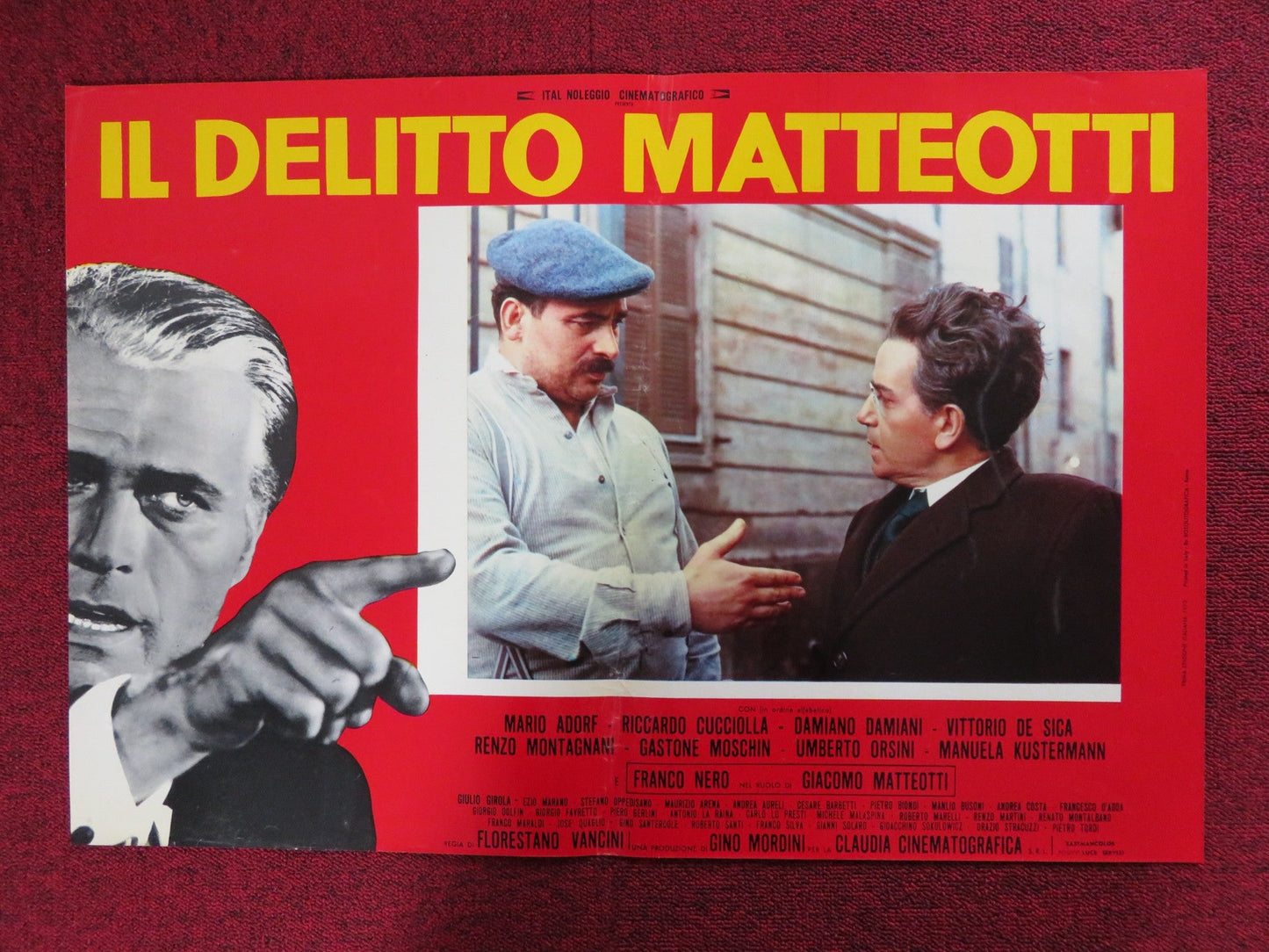 IL DELITTO MATTEOTTI - D ITALIAN FOTOBUSTA POSTER MARIO ADORF CUCCIOLLA 1973 Rendezvous Cinema Movie posters