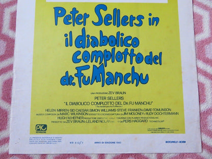IL DIABOLICO COMPLOTTODEL DR. FUMANCHU ITALIAN LOCANDINA (27.5"x13") POSTER 1980 Movie posters