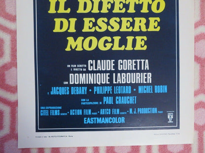 IL DIFETTO DI ESSERE MOGLIE ITALIAN LOCANDINA (27.5"x13") POSTER M JOBERT 1976 Movie posters
