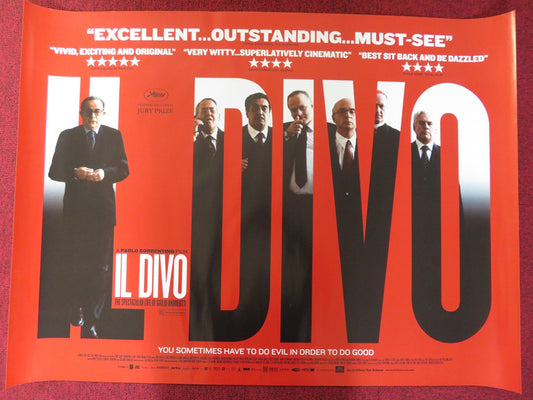 IL DIVO UK QUAD (30"x 40") ROLLED POSTER TONI SERVILLO ANNA BONAIUTO 2008 Rendezvous Cinema Movie posters