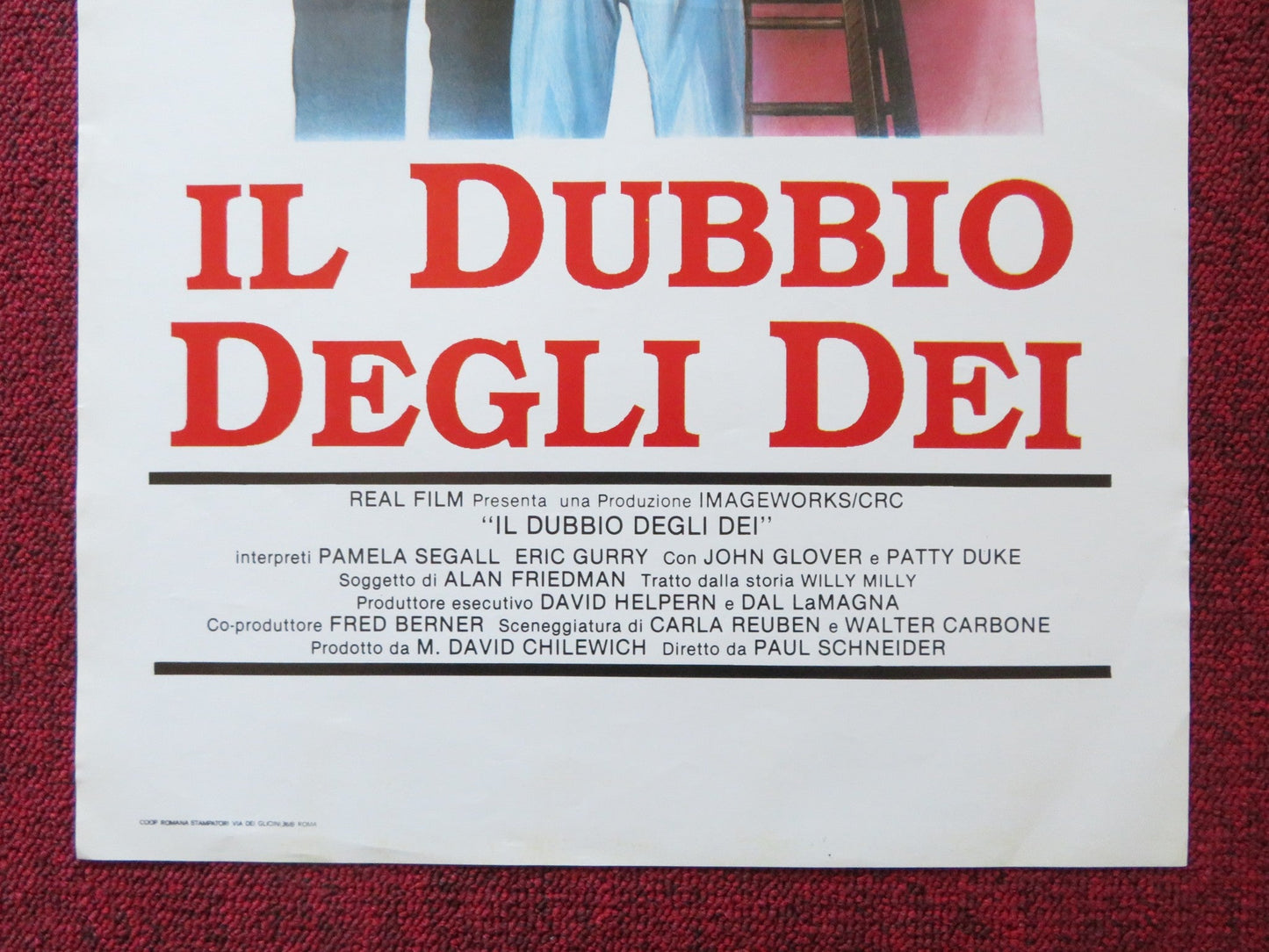 IL DUBBIO DEGLI DEI ITALIAN LOCANDINA POSTER PAMELA ADLON ERIC GURRY 1986 Rendezvous Cinema Movie posters