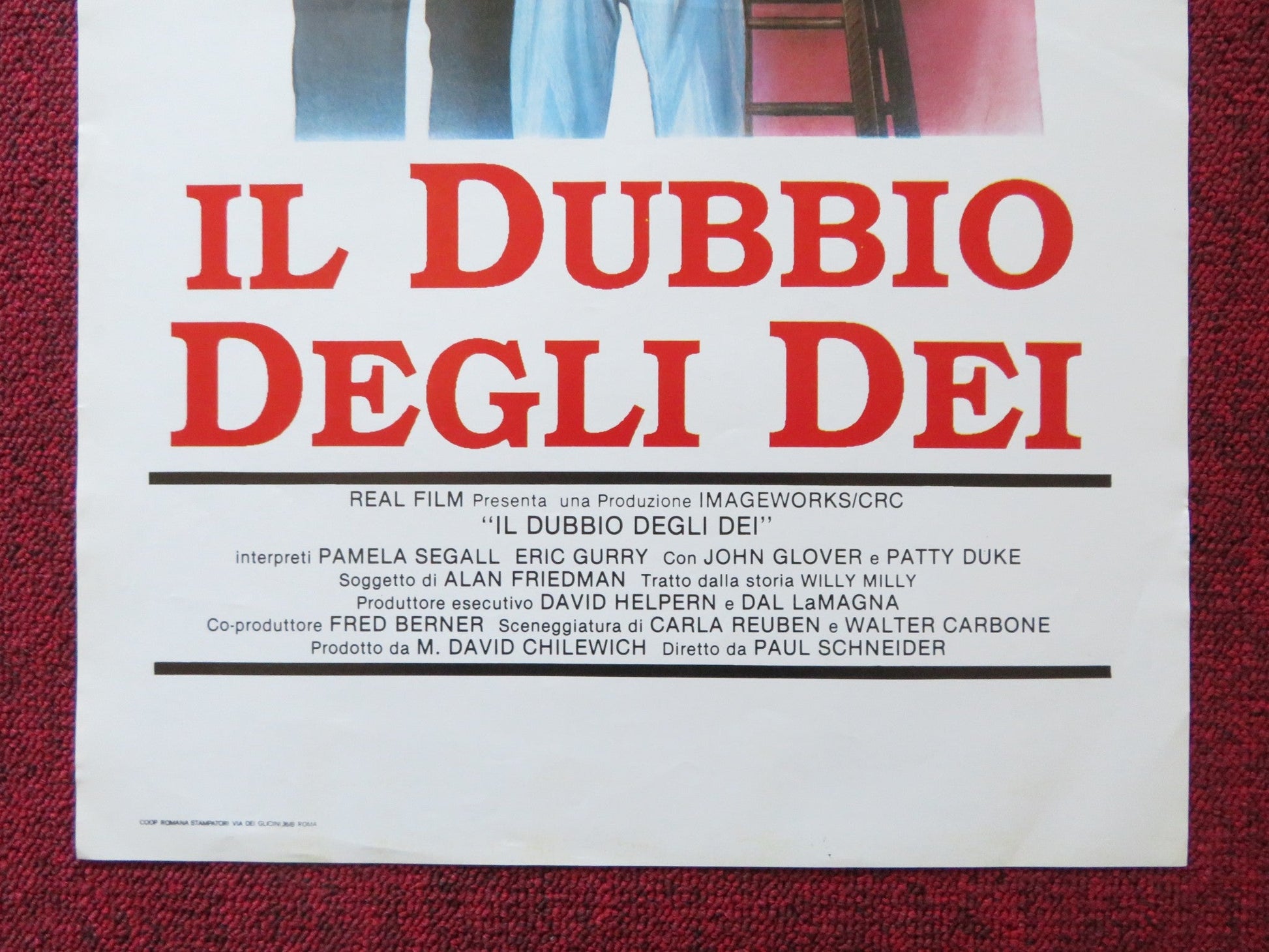 IL DUBBIO DEGLI DEI ITALIAN LOCANDINA POSTER PAMELA ADLON ERIC GURRY 1986 Rendezvous Cinema Movie posters