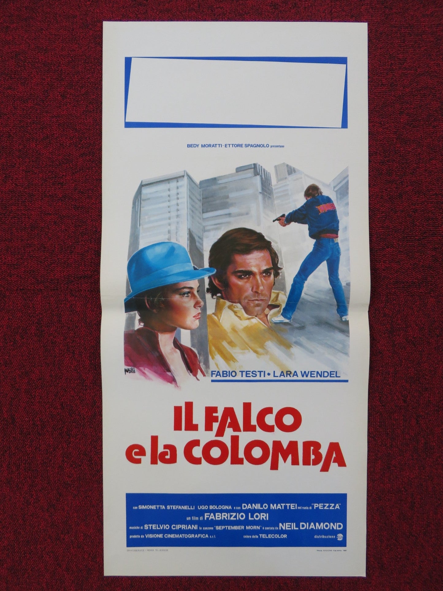 IL FALCO E LA COLOMBA ITALIAN LOCANDINA POSTER FABIO TESTI LARA WENDEL 1981 Rendezvous Cinema Movie posters