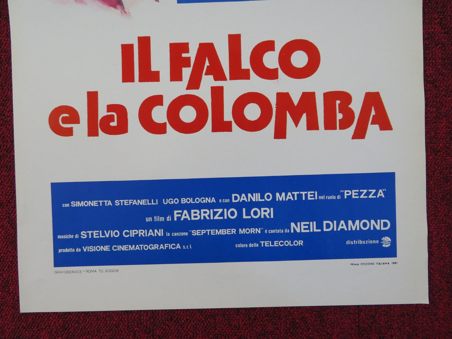 IL FALCO E LA COLOMBA ITALIAN LOCANDINA POSTER FABIO TESTI LARA WENDEL 1981 Rendezvous Cinema Movie posters