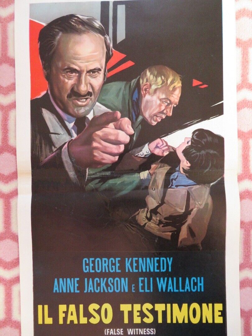 IL FALSO TESTIMONE ITALIAN LOCANDINA (27.5"x12.5") POSTER GEORGE KENNEDY 1970 Movie posters