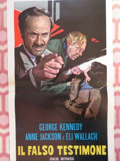 IL FALSO TESTIMONE ITALIAN LOCANDINA (27.5"x12.5") POSTER GEORGE KENNEDY 1970 Movie posters