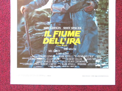 IL FIUME DELL'IRA ITALIAN LOCANDINA POSTER MEL GIBSON SISSY SPACEK 1984 Rendezvous Cinema Movie posters