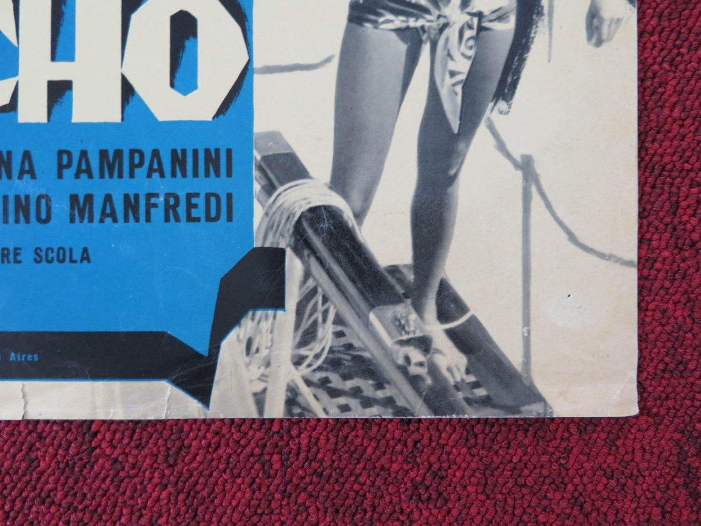 IL GAUCHO ITALIAN FOTOBUSTA POSTER VITTORIO GASSMAN AMEDEO NAZZARI 1964 Rendezvous Cinema Movie posters