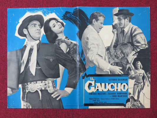 IL GAUCHO ITALIAN FOTOBUSTA POSTER VITTORIO GASSMAN AMEDEO NAZZARI 1964 Rendezvous Cinema Movie posters