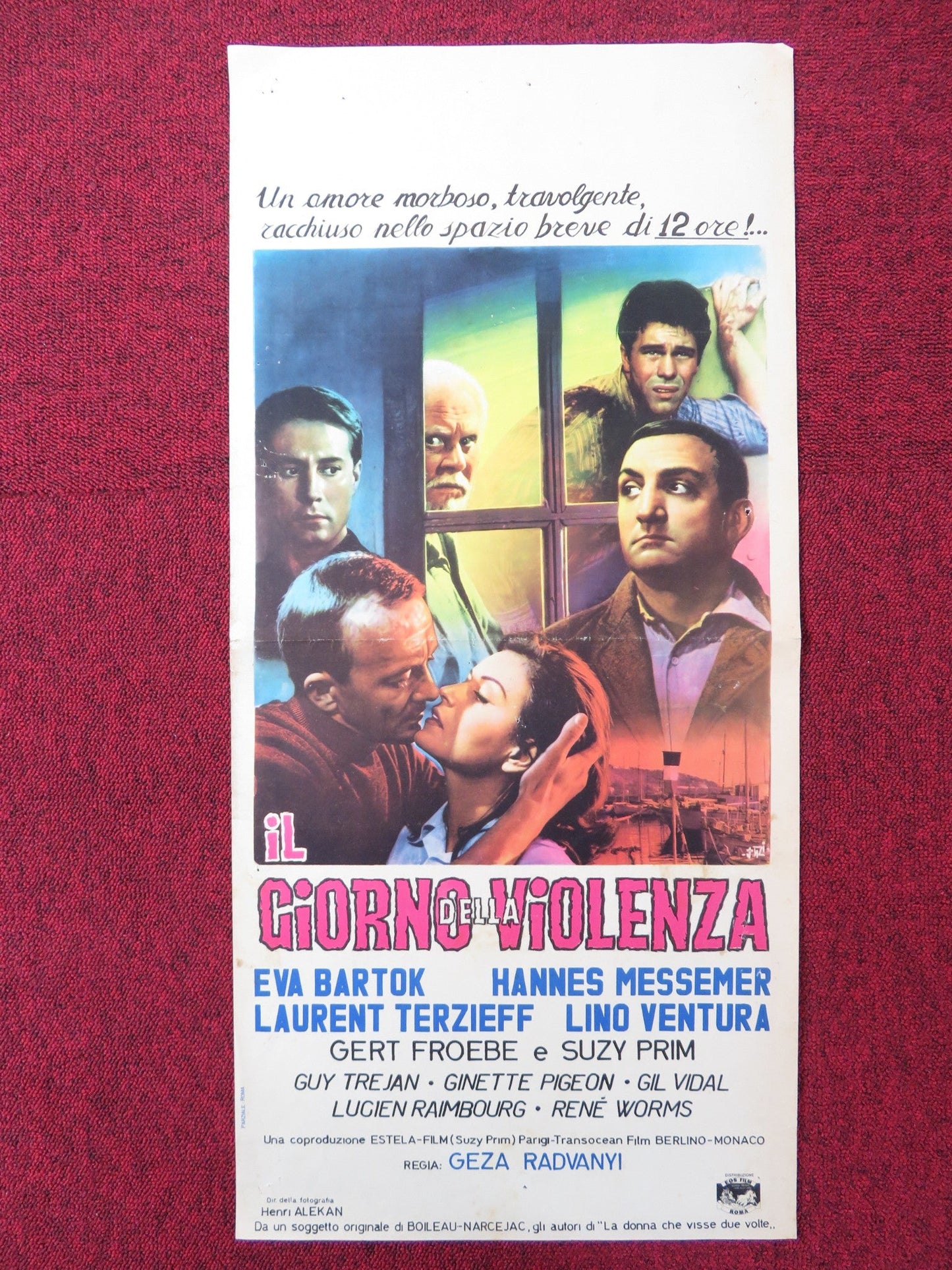 IL GIORNO DELLA VIOLENZA ITALIAN LOCANDINA POSTER E. BARTOK HANNES MESSEMER 1959 Rendezvous Cinema Movie posters