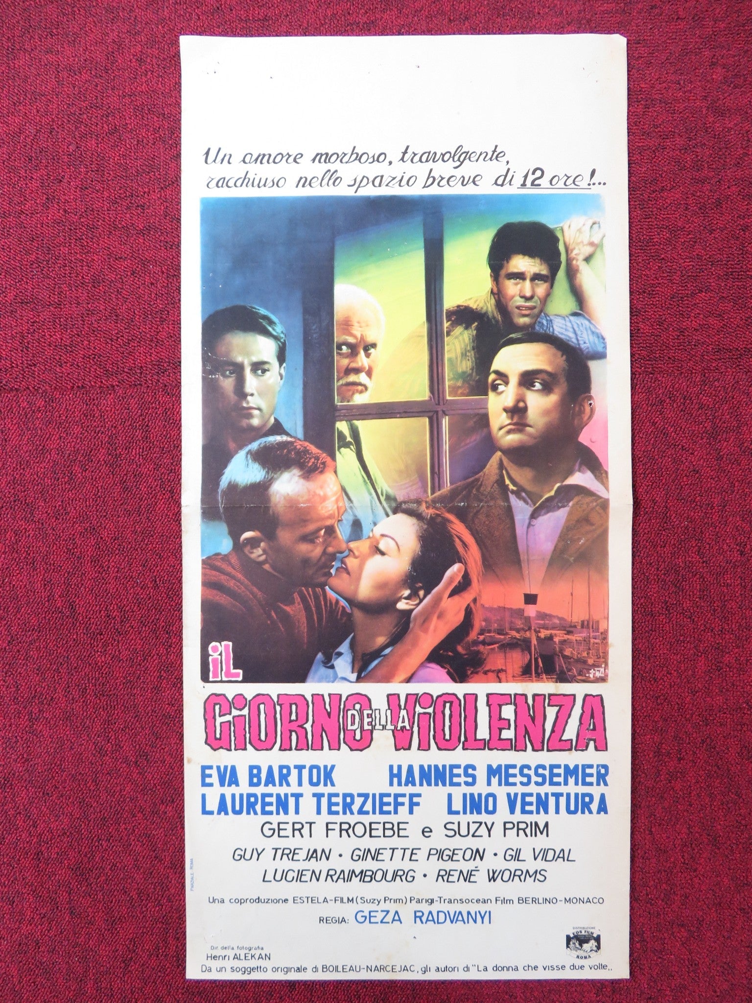 IL GIORNO DELLA VIOLENZA ITALIAN LOCANDINA POSTER E. BARTOK HANNES MESSEMER 1959 Rendezvous Cinema Movie posters