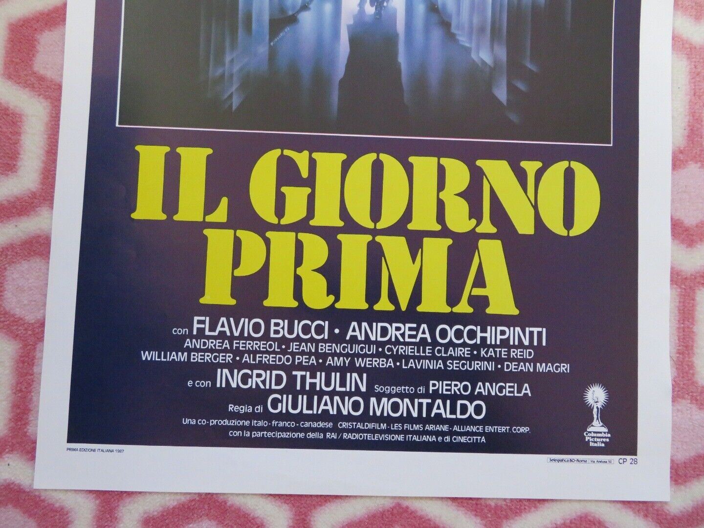 IL GIORNO PRIMA / Control ITALIAN LOCANDINA (27.5"x13") POSTER BEN GAZZARA 1987 Movie posters