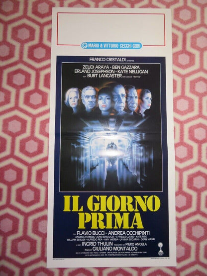 IL GIORNO PRIMA / Control ITALIAN LOCANDINA (27.5"x13") POSTER BEN GAZZARA 1987 Movie posters