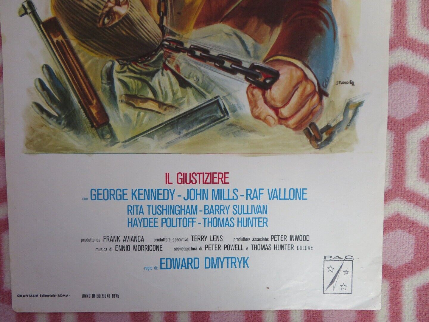 IL GIUSTIZIERE / The 'Human' Factor ITALIAN LOCANDINA (27"x13") POSTER 1975 Movie posters