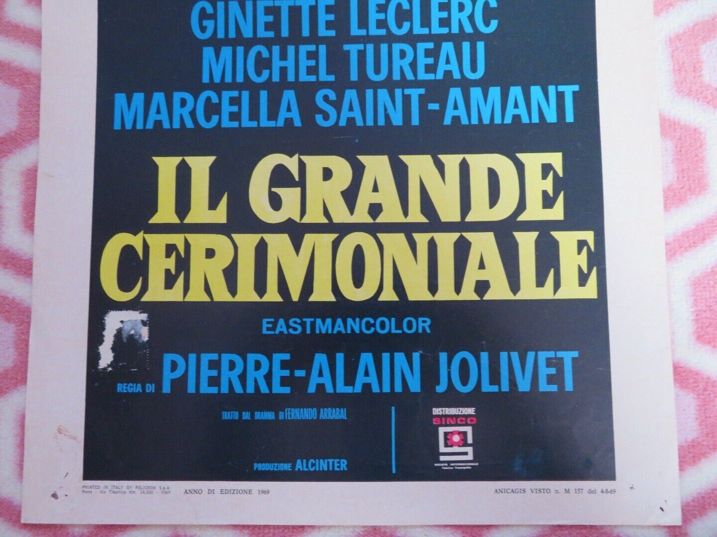 IL GRANDE CERIMONIALE/ Weird Weirdo ITALIAN LOCANDINA (27.5"x13") POSTER 1969 - Rendezvous Cinema