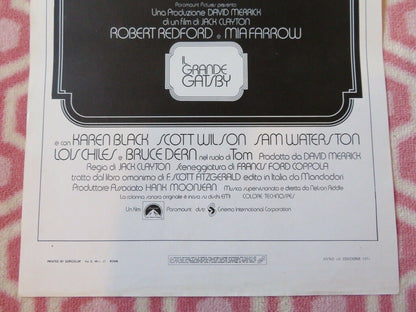 IL GRANDE GATSBY / The Great Gatsby ITALIAN LOCANDINA (27.5"x13") POSTER 1974 Movie posters