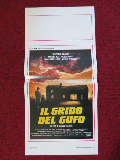 IL GRIDO DEL GUFO ITALIAN LOCANDINA (27.5"x13") POSTER CHRISTOPHE MALAVOY 1988 Rendezvous Cinema Movie posters