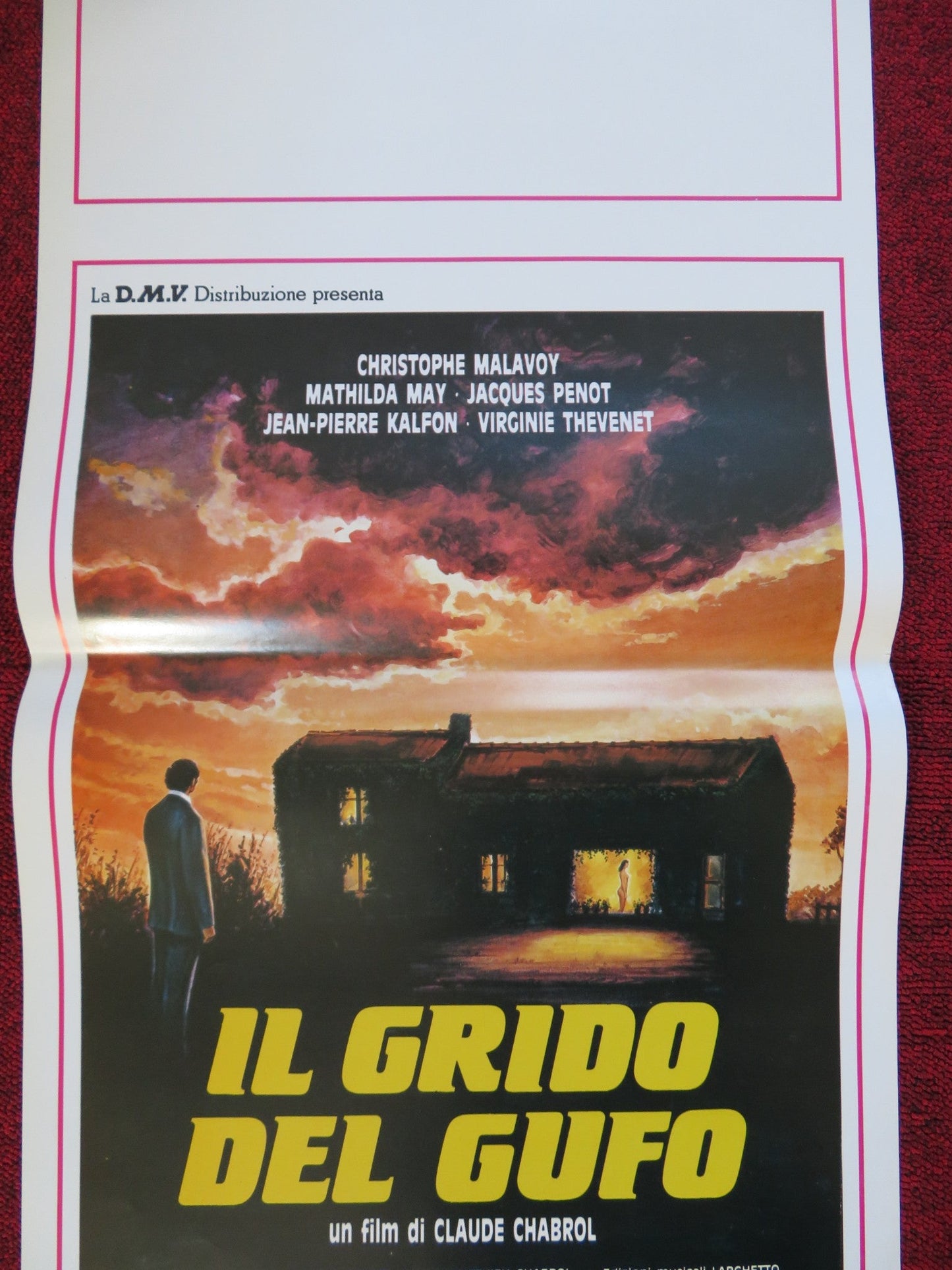 IL GRIDO DEL GUFO ITALIAN LOCANDINA (27.5"x13") POSTER CHRISTOPHE MALAVOY 1988 Rendezvous Cinema Movie posters