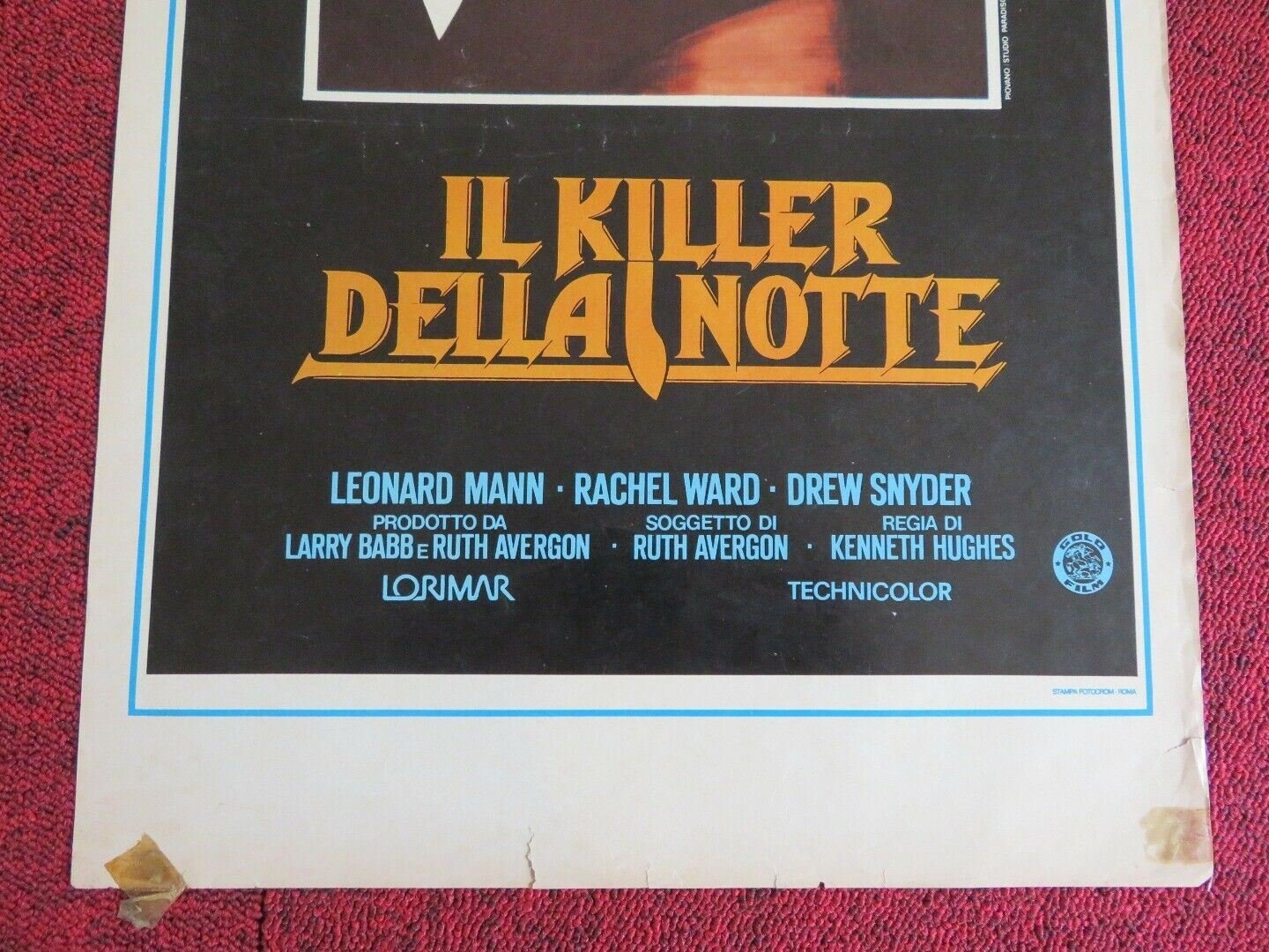 IL KILLER DELLA NOTTE ITALIAN LOCANDINA (27.5"x13.5") POSTER 1981 - Rendezvous Cinema