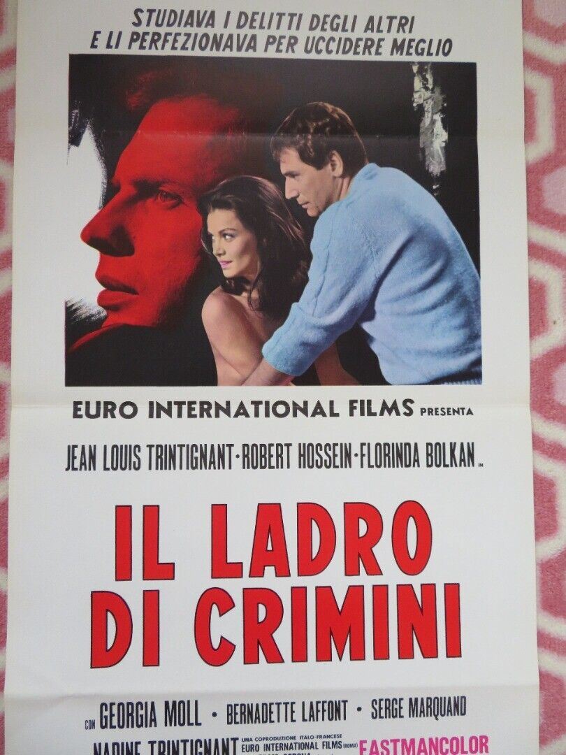 IL LADRO DI CRIMINI/ Crime Thief ITALIAN LOCANDINA (27.5"x 13") POSTER 1969 Rendezvous Cinema Movie posters