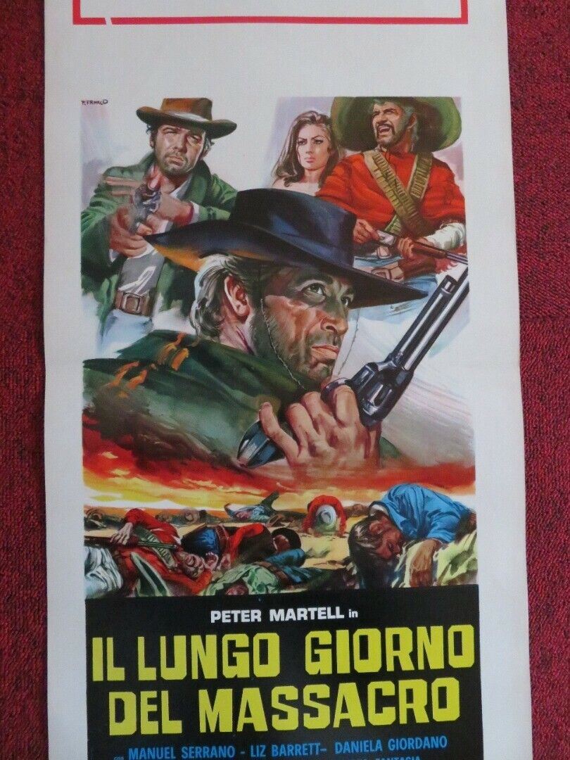 IL LUNGO GIORNO DEL MASSACRO ITALIAN LOCANDINA (27.5"x13") POSTER 1968 Movie posters