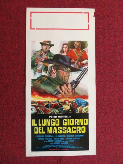 IL LUNGO GIORNO DEL MASSACRO ITALIAN LOCANDINA (27.5"x13") POSTER 1968 Movie posters