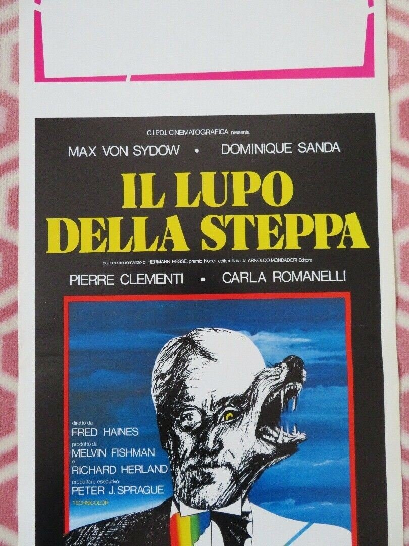 IL LUPO DELLA STEPPA / Steppenwolf ITALIAN LOCANDINA (27.5"x 13") POSTER 1974 Movie posters