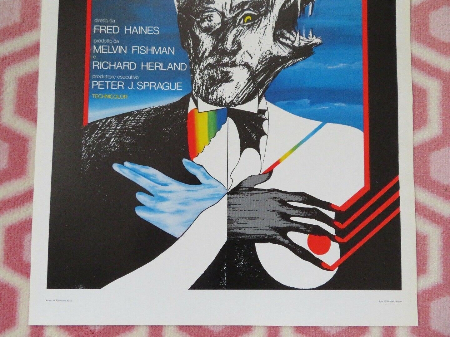 IL LUPO DELLA STEPPA / Steppenwolf ITALIAN LOCANDINA (27.5"x 13") POSTER 1974 Movie posters