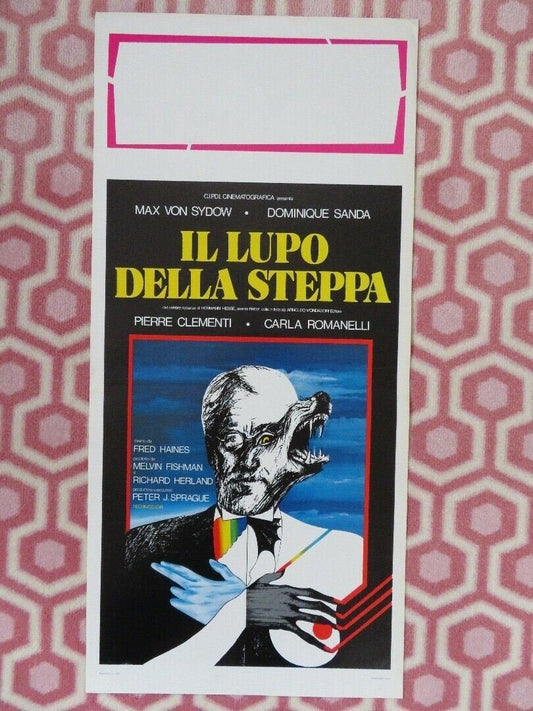 IL LUPO DELLA STEPPA / Steppenwolf ITALIAN LOCANDINA (27.5"x 13") POSTER 1974 Movie posters