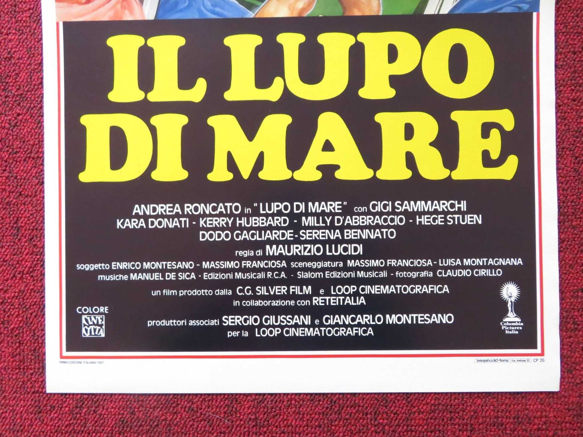IL LUPO DI MARE ITALIAN LOCANDINA POSTER ANDREA RONCATO GIGI SAMMARCHI 1987 Rendezvous Cinema Movie posters