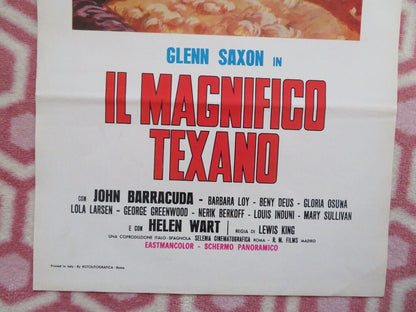 IL MAGNIFICO TEXANO ITALIAN LOCANDINA (27.5"x13") POSTER GLENN SAXON 1967 - Rendezvous Cinema