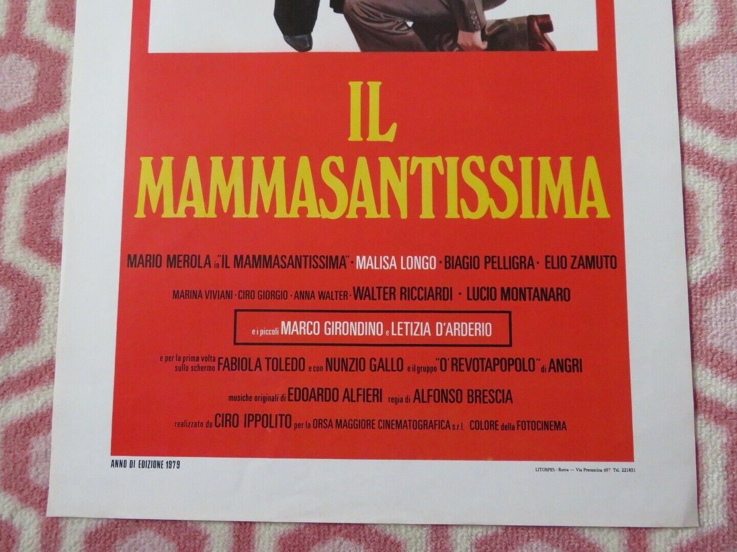IL MAMMASANTISSIMA ITALIAN LOCANDINA (27.5"x13") POSTER 1979 Movie posters