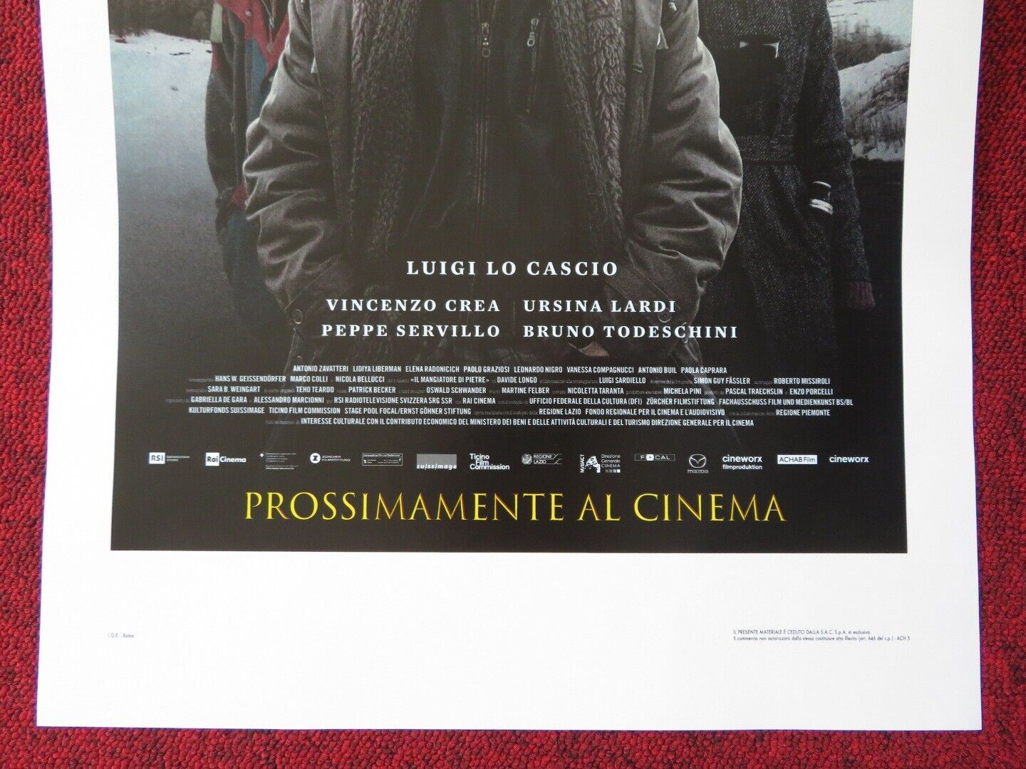 IL MANGIATORE DI PIETRE ITALIAN LOCANDINA (27.5"x13") POSTER VINCENZO CREA 2018 Movie posters