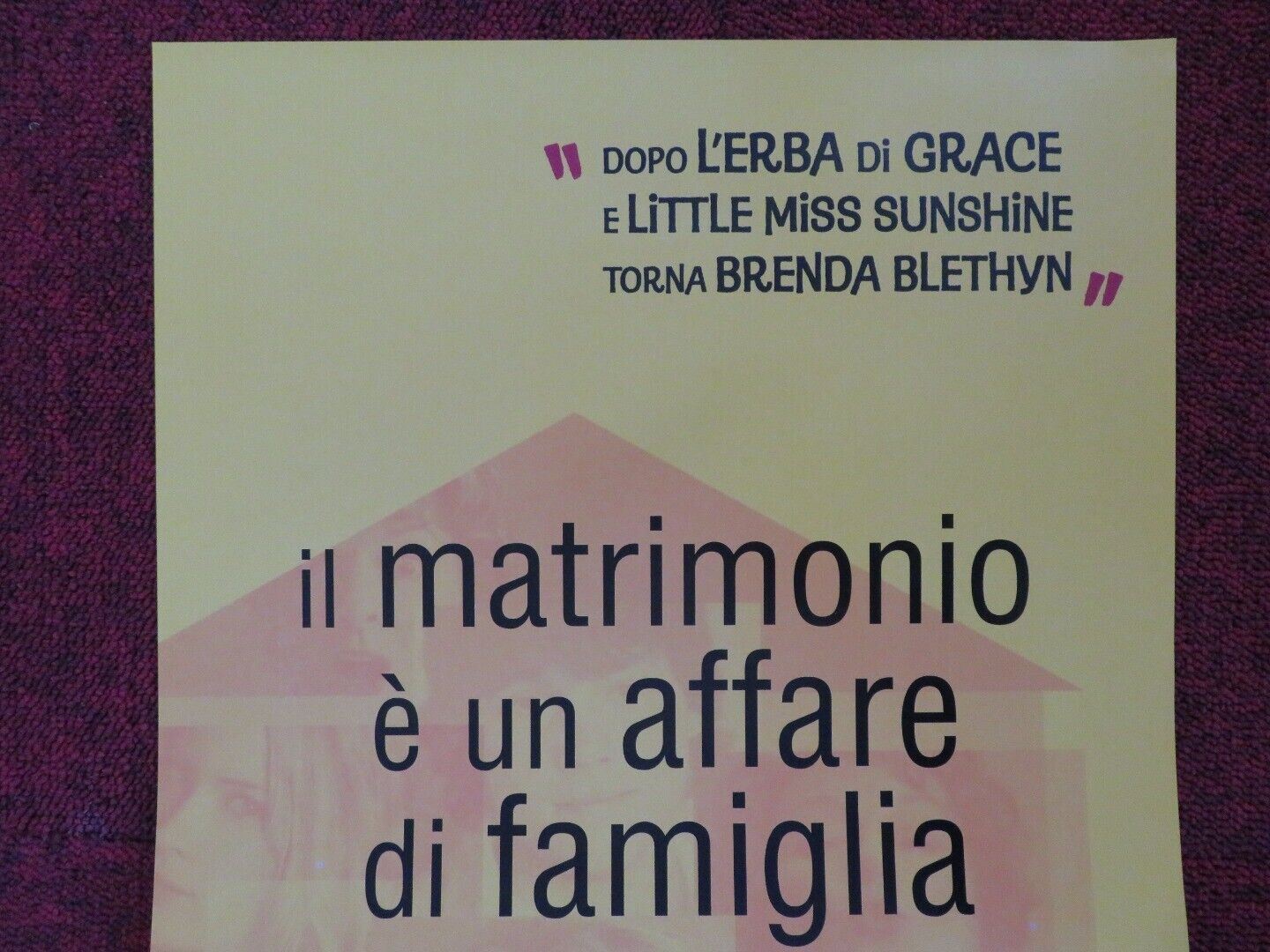 IL MATRIMONIO E UN AFFARE DI FAMIGLIA ITALIAN LOCANDINA (26.5"x12") POSTER 2007 - Rendezvous Cinema