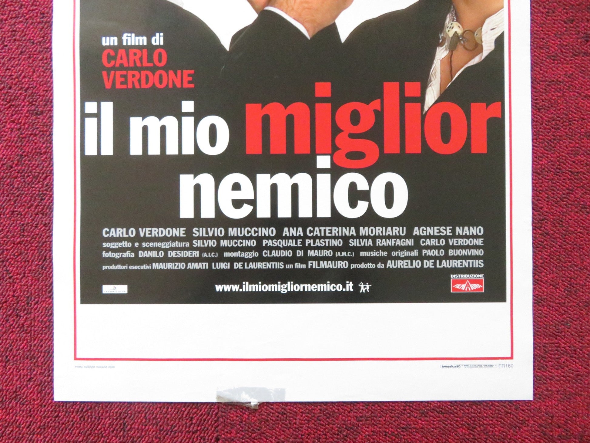 IL MIO MIGLIOR NEMICO ITALIAN LOCANDINA POSTER CARLO VERDONE SILVIO MUCCINO 2006 Rendezvous Cinema Movie posters