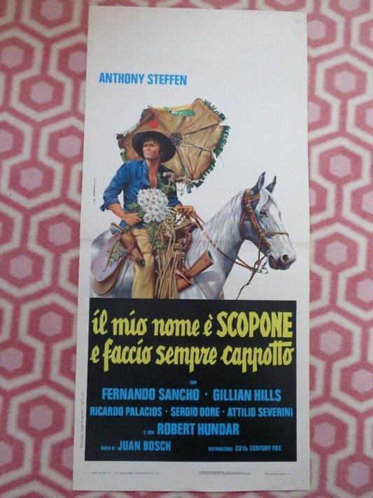 IL MIO NOME E SCOPONE E FACCIO... ITALIAN LOCANDINA (27.5"x13") POSTER 1975 - Rendezvous Cinema