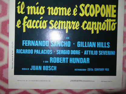 IL MIO NOME E SCOPONE E FACCIO... ITALIAN LOCANDINA (27.5"x13") POSTER 1975 - Rendezvous Cinema