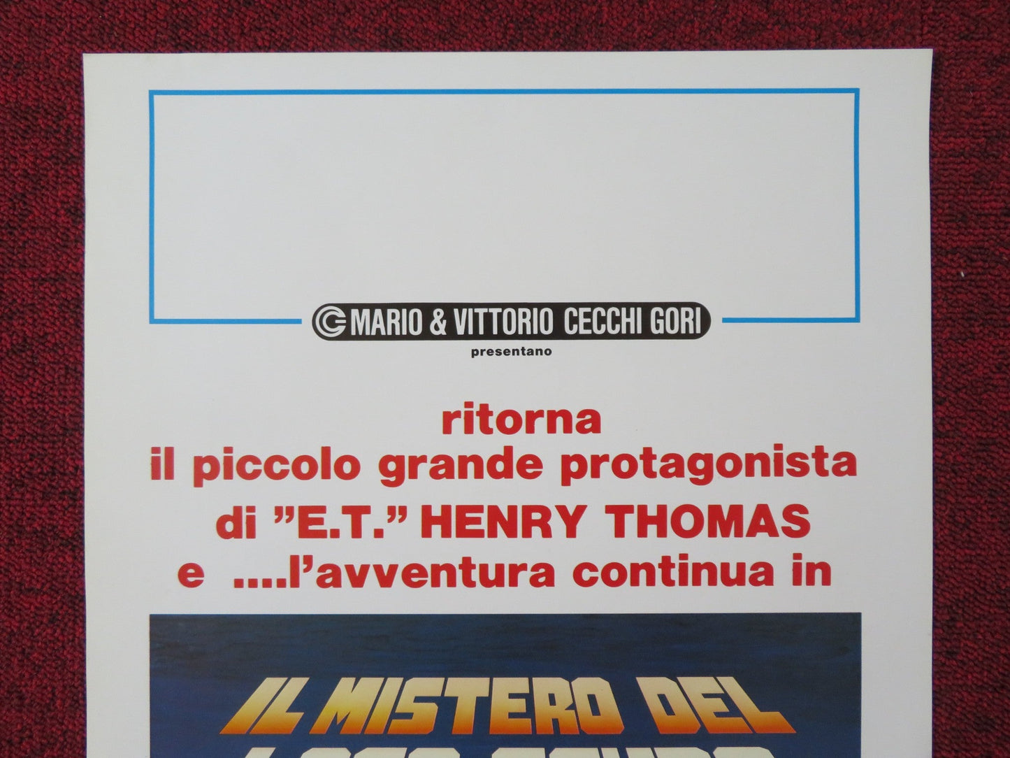IL MISTERO DEL LAGO SCURO ITALIAN LOCANDINA POSTER HENRY THOMAS TONY BARRY 1987 Rendezvous Cinema Movie posters