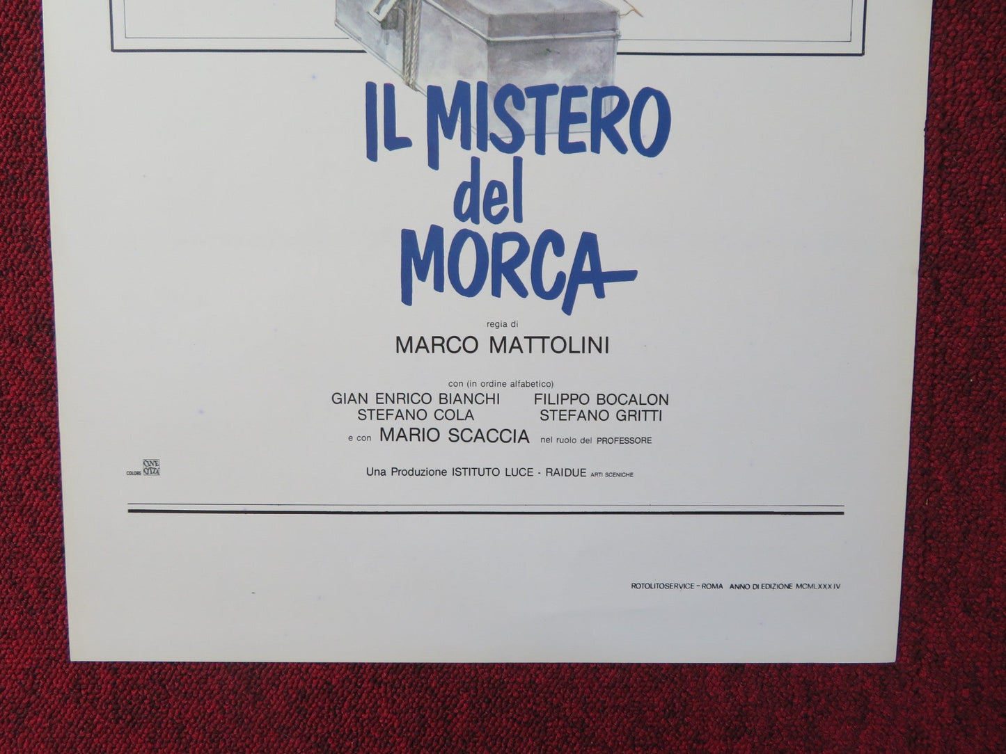 IL MISTERO DEL MORCA ITALIAN LOCANDINA POSTER GOGO BIANCHI FILIPPO BOCALON 1984 Rendezvous Cinema Movie posters