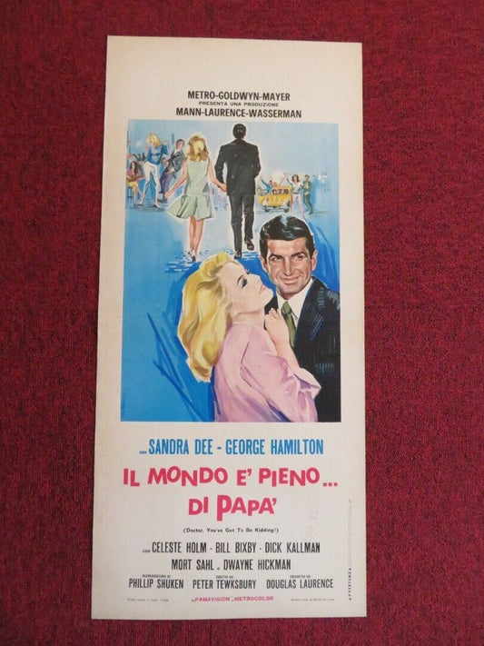 IL MONDO E' PIENO DI PAPA' ITALIAN LOCANDINA (27.5"x13") POSTER S DEE 1968 Movie posters