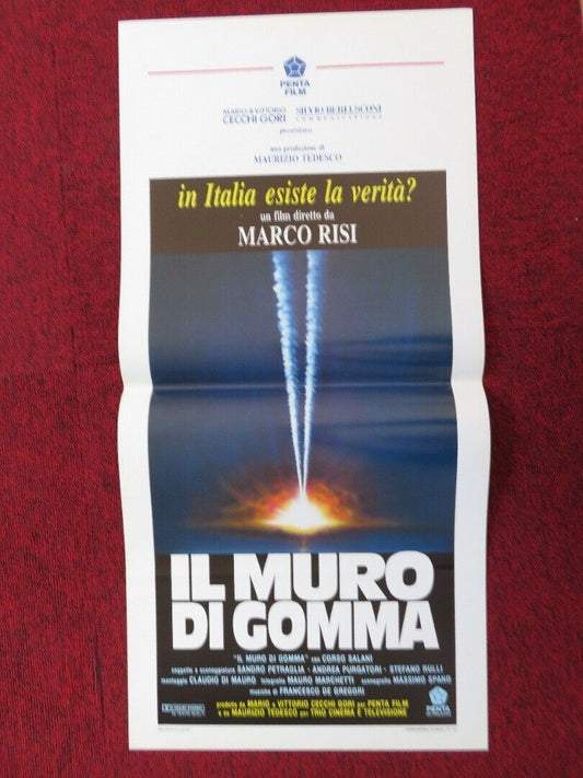 IL MURO DI GOMMA ITALIAN LOCANDINA (27.5"x13") POSTER CORSO SALANI 1991 Movie posters