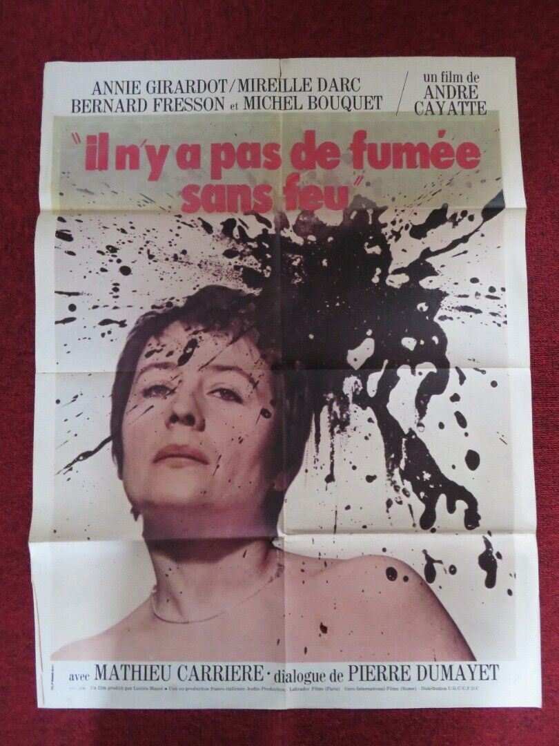 IL N'Y A PAS DE FUMEE SANS FEU FRENCH POSTER (31"x 23") ANNIE GIRARDOT 1973 Movie posters
