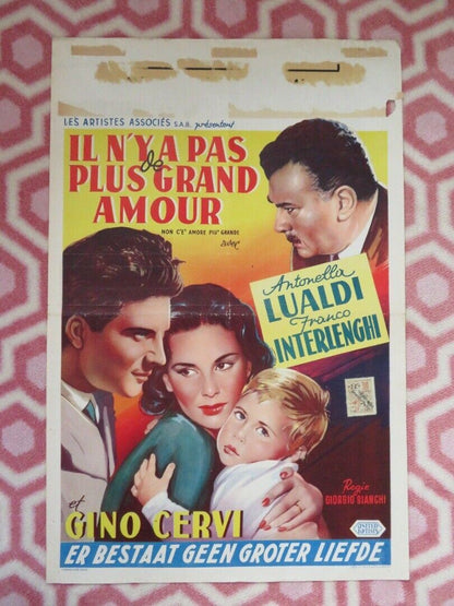 IL N'YA PLUS GRAND AMOUR BELGIUM (21.5"x14") POSTER 1955 ANTONELLA LUALDI Movie posters