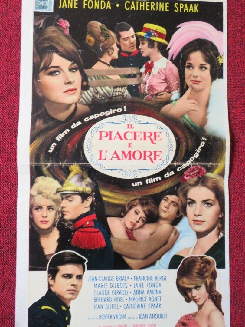 IL PIACERE E L'AMORE ITALIAN LOCANDINA (27.5"x13") POSTER JANE FONDA 1964 Movie posters