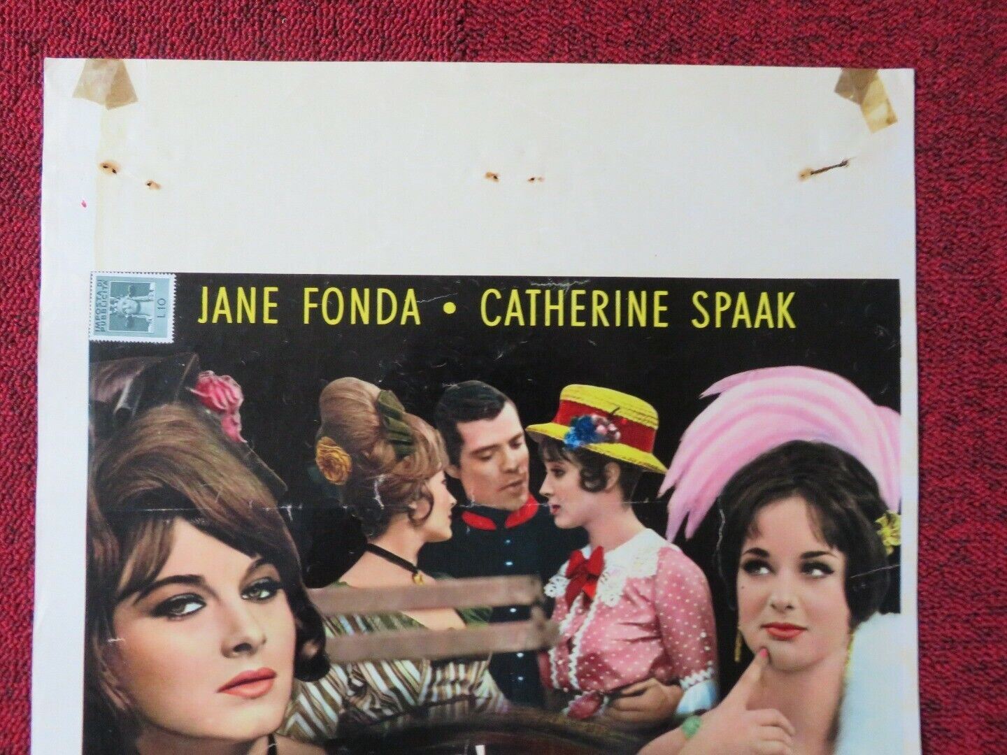 IL PIACERE E L'AMORE ITALIAN LOCANDINA (27.5"x13") POSTER JANE FONDA 1964 Movie posters