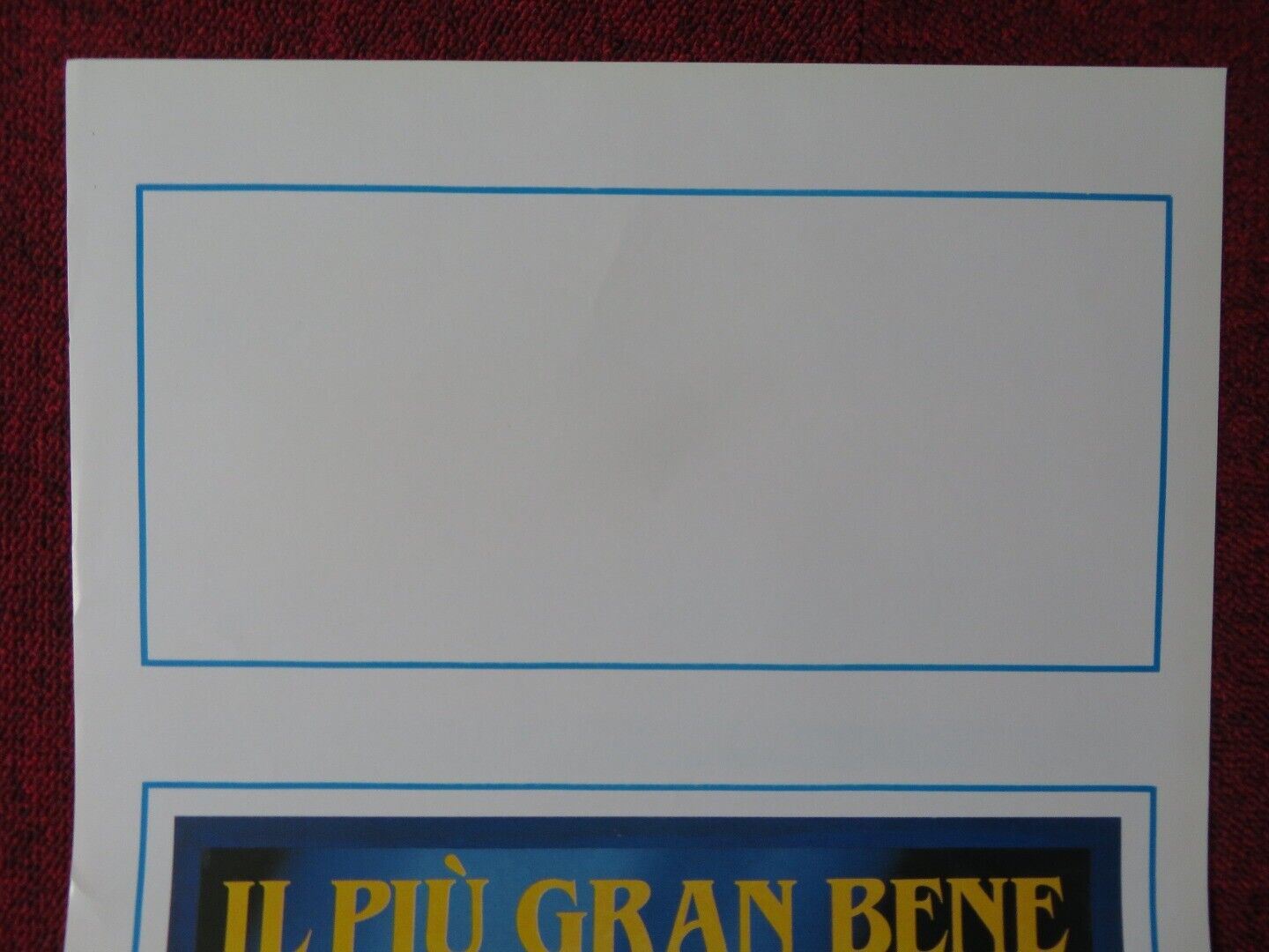 IL PIU GRAN BENE DEL MONDO ITALIAN LOCANDINA (27.5"x13") POSTER GARY OLDMAN 1988 Movie posters